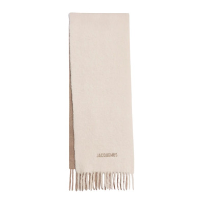 Beige Alpaca Wol Sjaal Jacquemus , Beige , Heren