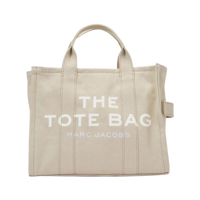 Beige Canvas Tote Bag met Rits Marc Jacobs , Beige , Dames