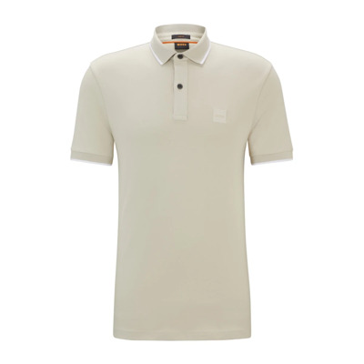 Beige Polo Met Korte Mouwen Hugo Boss , Beige , Heren