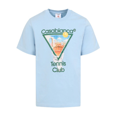 Blauw T-shirt voor mannen Casablanca , Blue , Heren