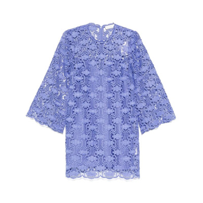 Blauwe Bloemenjurk met Lange Mouwen Zimmermann , Purple , Dames