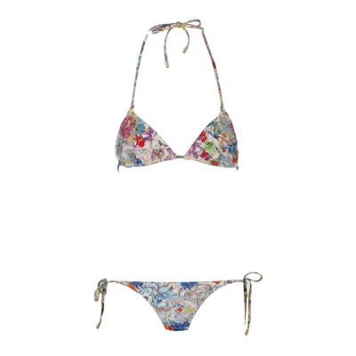 Bloemen Spliced Mini Tri Bikini Zimmermann , Multicolor , Dames