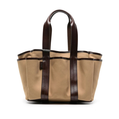 Bruin Leren Tote Tas Max Mara , Brown , Dames