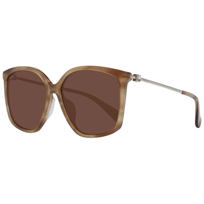 Bruine Dames Zonnebril Rechthoekige Stijl Max Mara , Brown , Dames