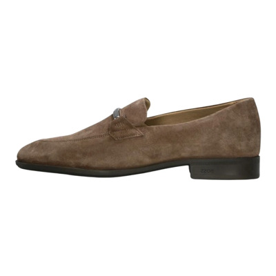 Bruine Suède Loafers Klassieke Stijl Hugo Boss , Brown , Heren