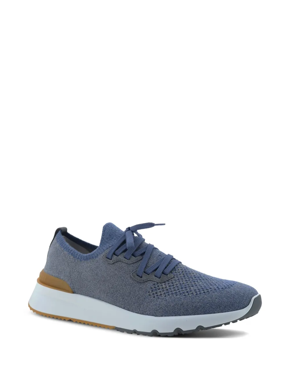 Brunello Cucinelli Sneakers met mesh vlak - Blauw