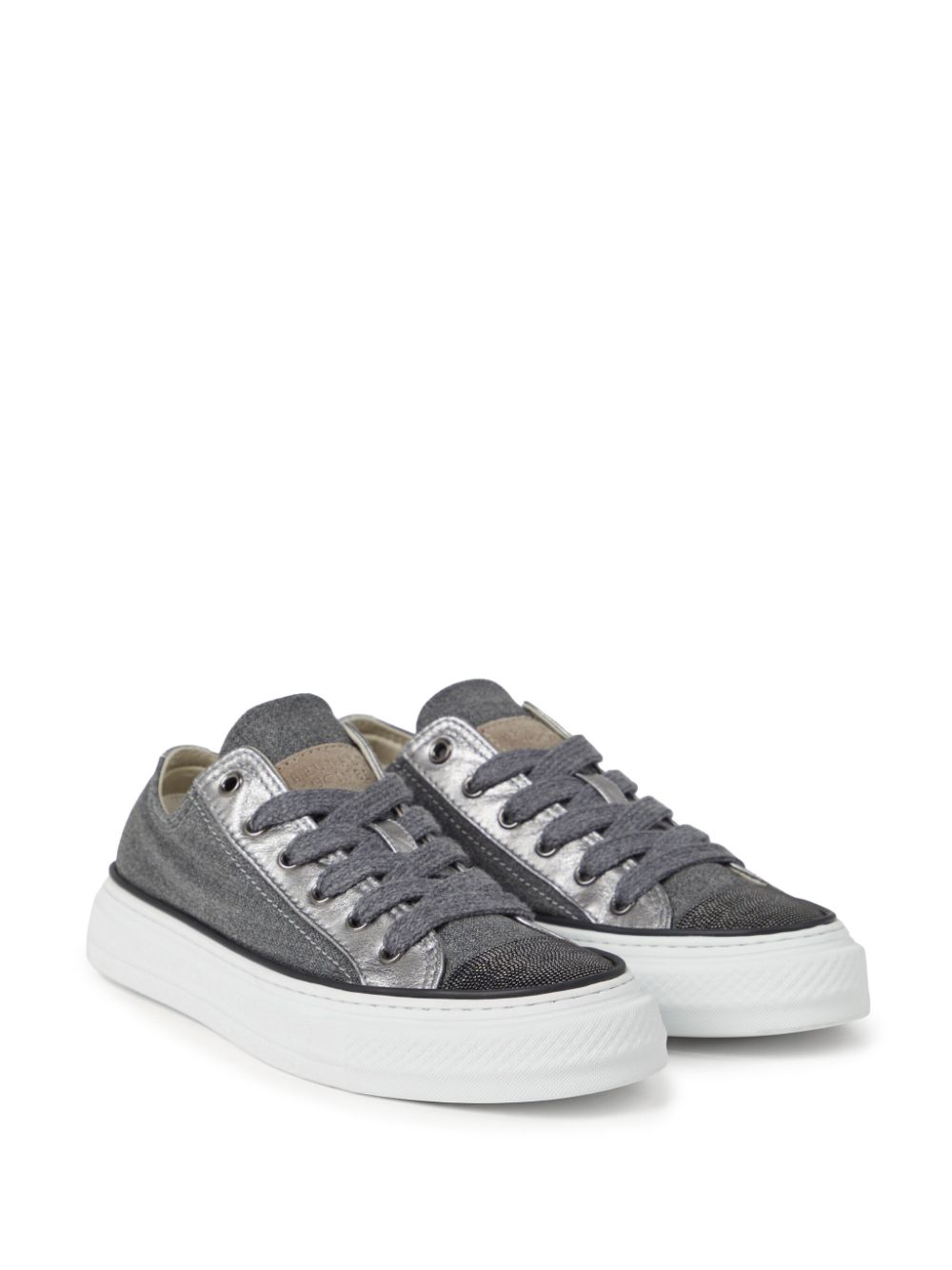 Brunello Cucinelli Sneakers met vlakken - Grijs