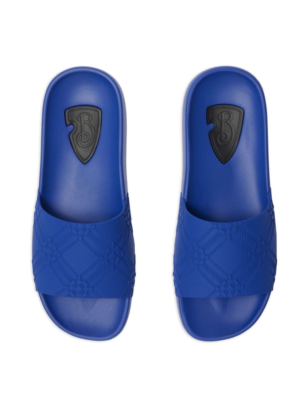 Burberry Geruite slippers - Blauw