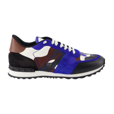 Camouflage Sneakers Almond Toe Rubber Sole Valentino Garavani , Multicolor , Heren