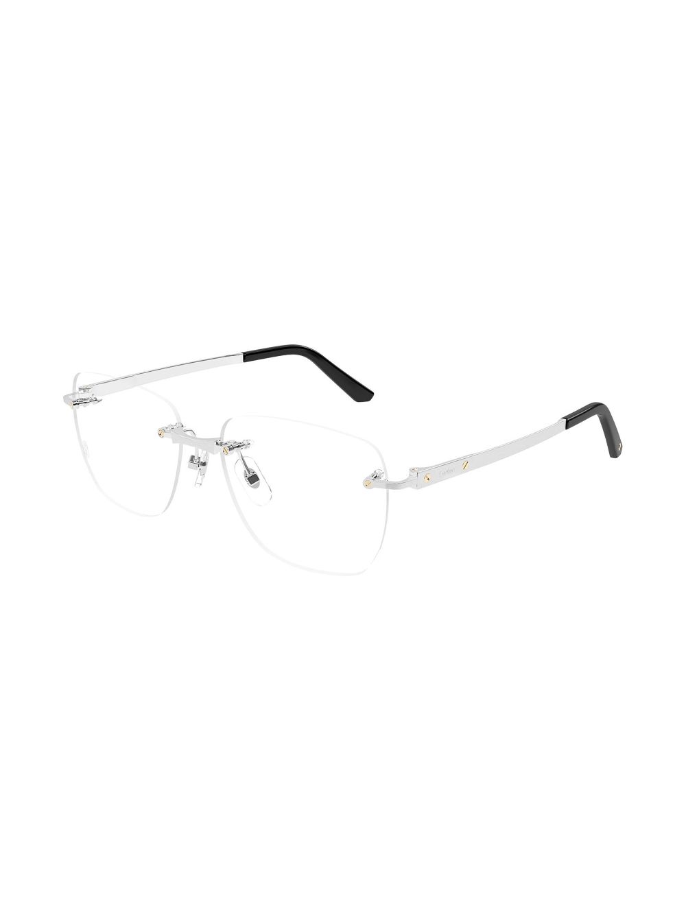 Cartier Eyewear Bril met geometrisch montuur - Zilver