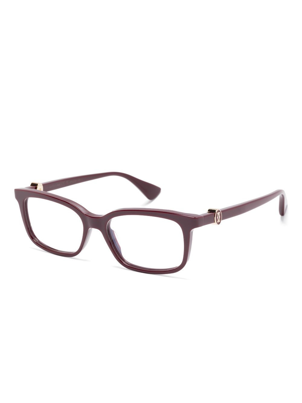 Cartier Eyewear Bril met rechthoekig montuur - Rood