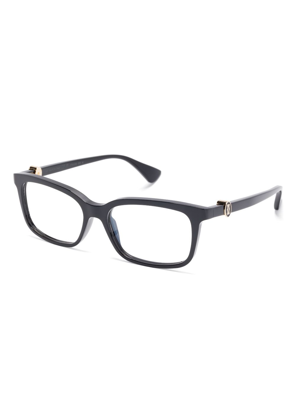 Cartier Eyewear Bril met rechthoekig montuur - Zwart