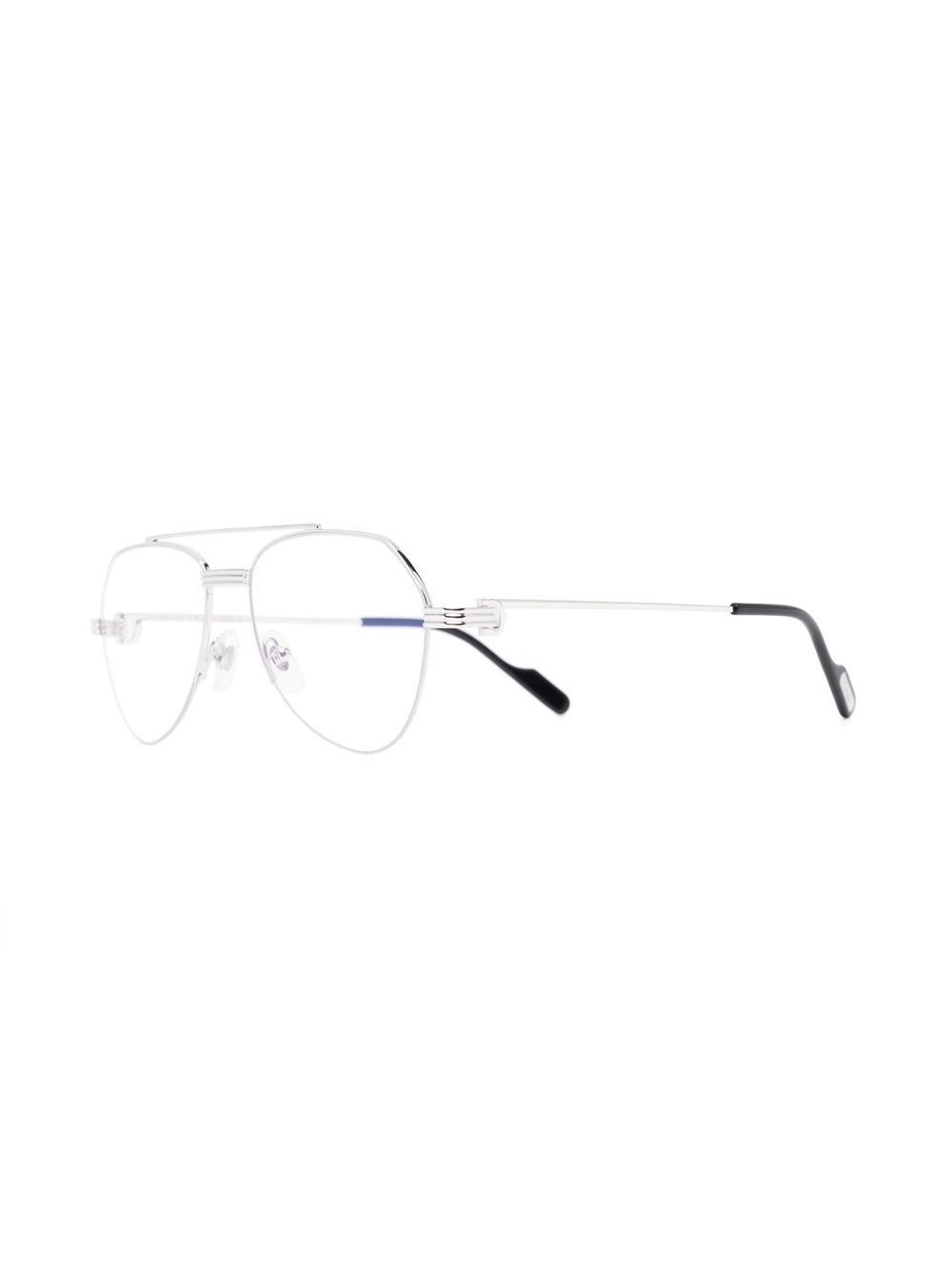 Cartier Eyewear C de Cartier bril met piloten montuur - Zilver