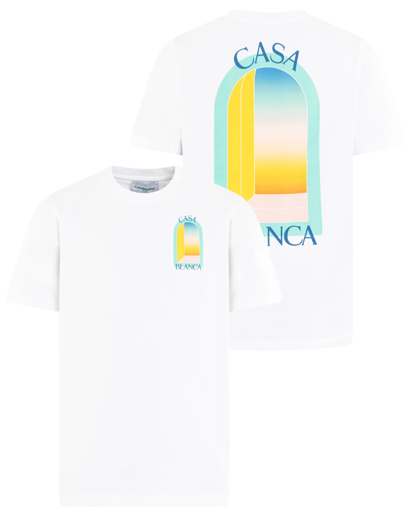 Casablanca Heren l'arc colore printed t-shirt