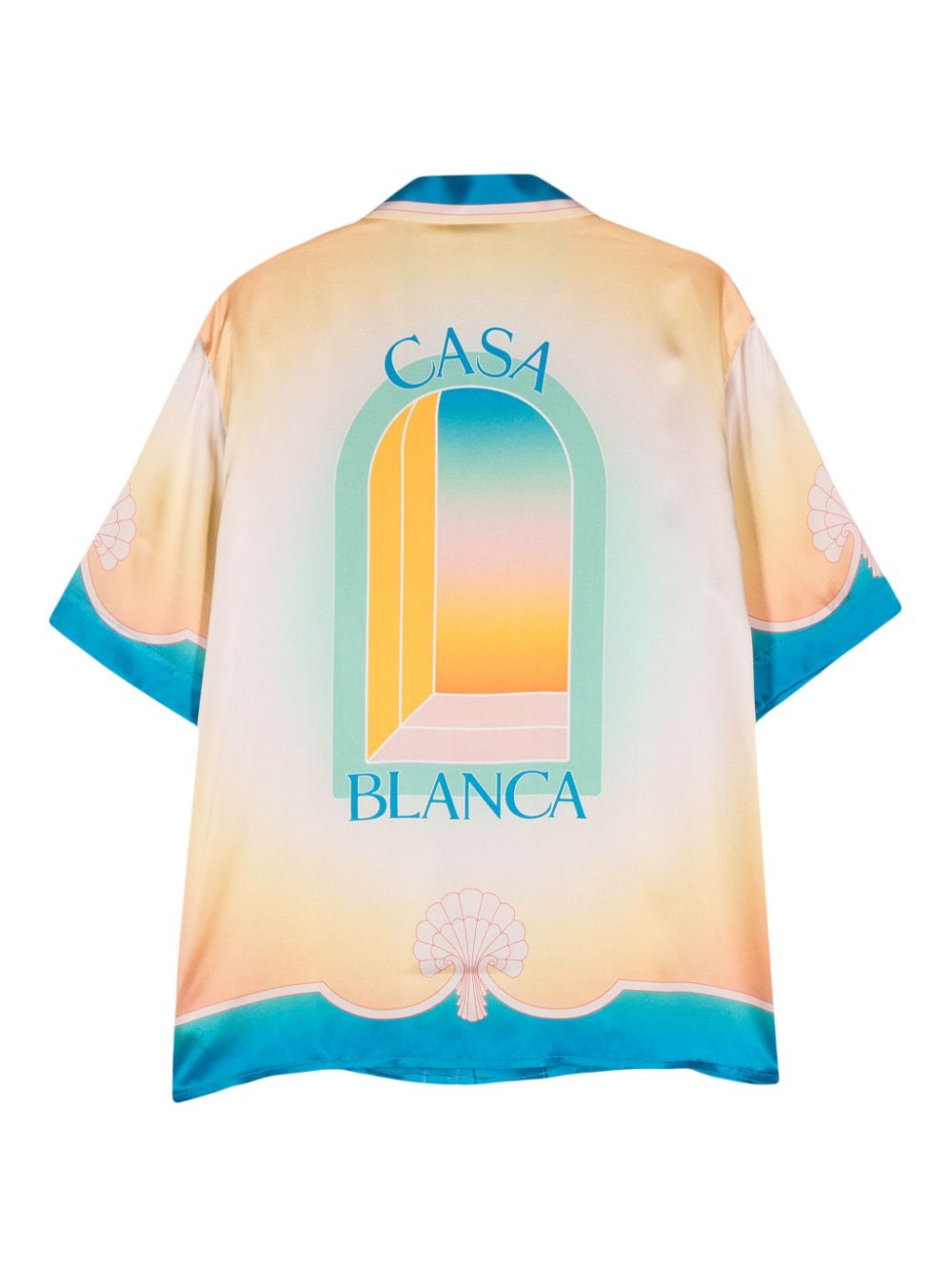 Casablanca Satijnen shirt - Blauw