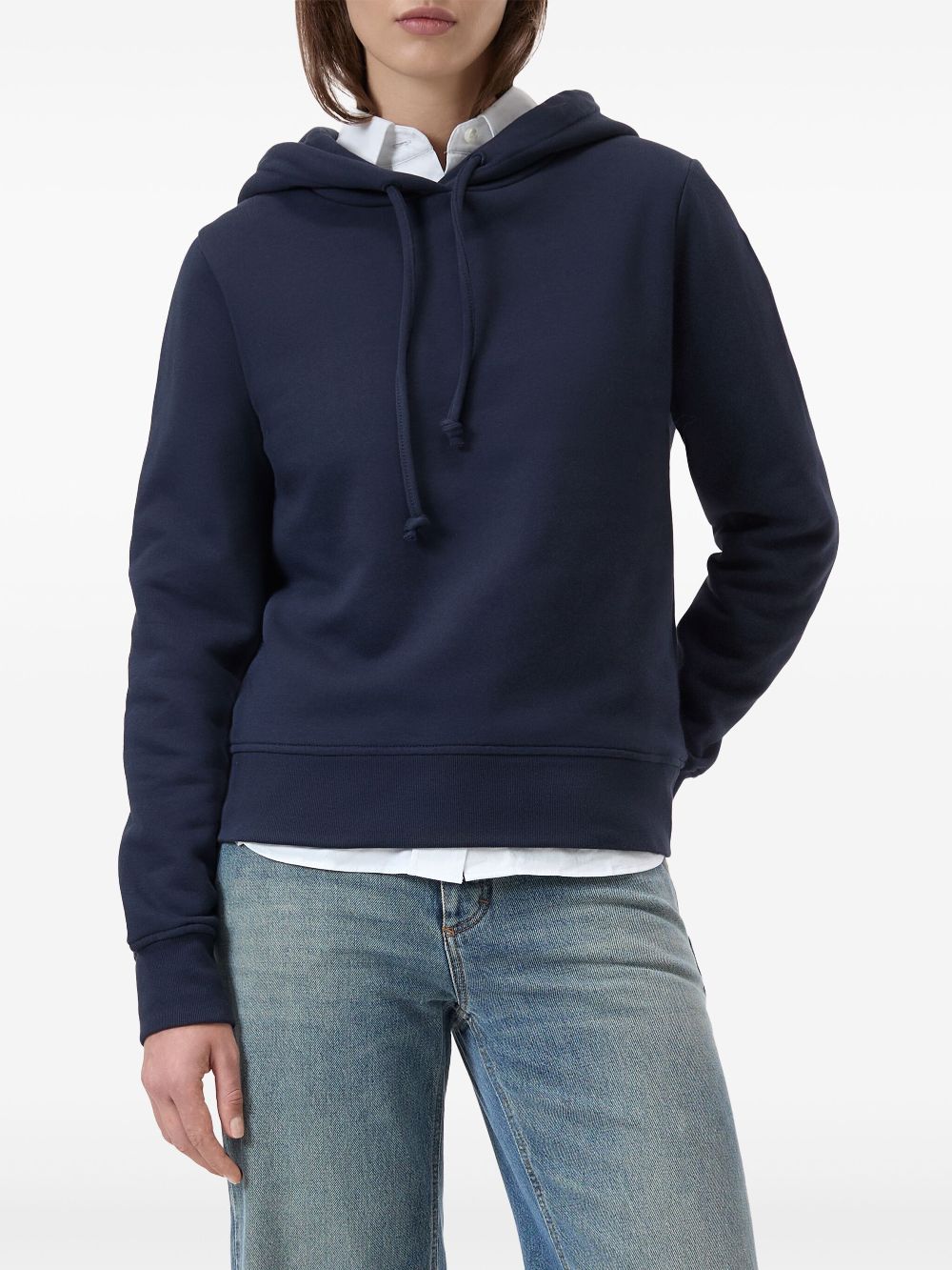 Closed Cropped hoodie - Blauw