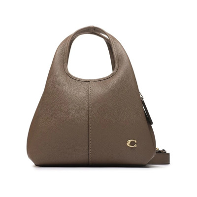 Compacte Donkere Stenen Schoudertas Coach , Brown , Dames