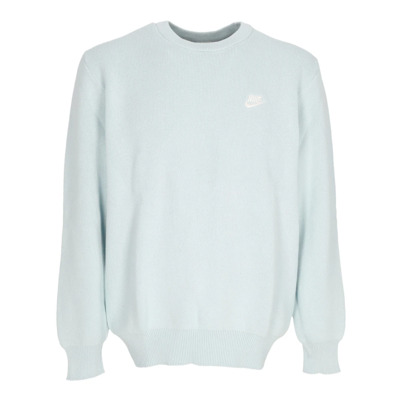 Crewneck Glacier Blue/White Sweater Nike , Blue , Heren