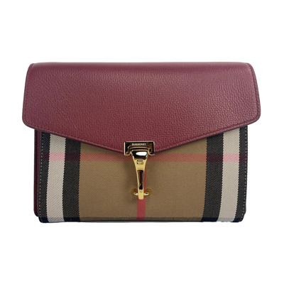 Crimson House Check Crossbody Tas Burberry , Multicolor , Dames