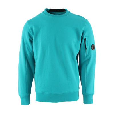 Diagonaal Fleece Sweatshirt voor Heren C.p. Company , Blue , Heren