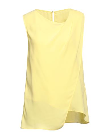 Diana Gallesi Woman Top Light yellow Size 10 Polyester