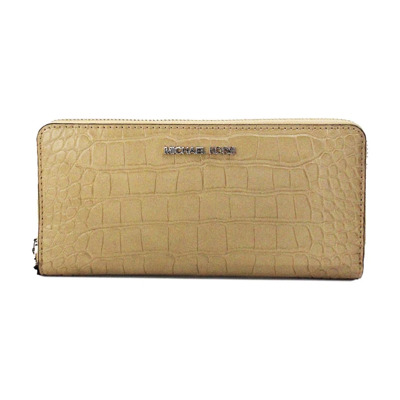 Dierenprint Leren Pols Portemonnee Michael Kors , Beige , Dames