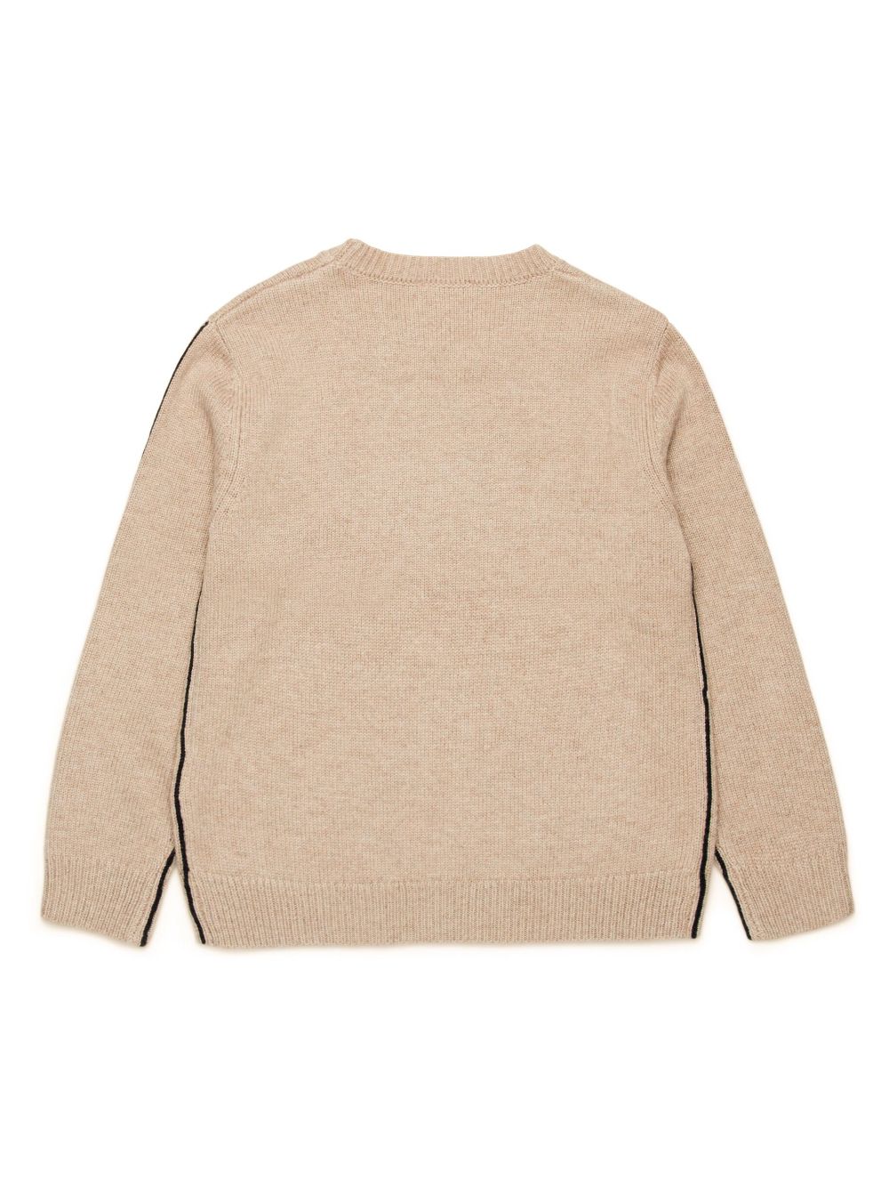 Diesel Kids Effen gebreide pullover van kasjmierblend - Beige