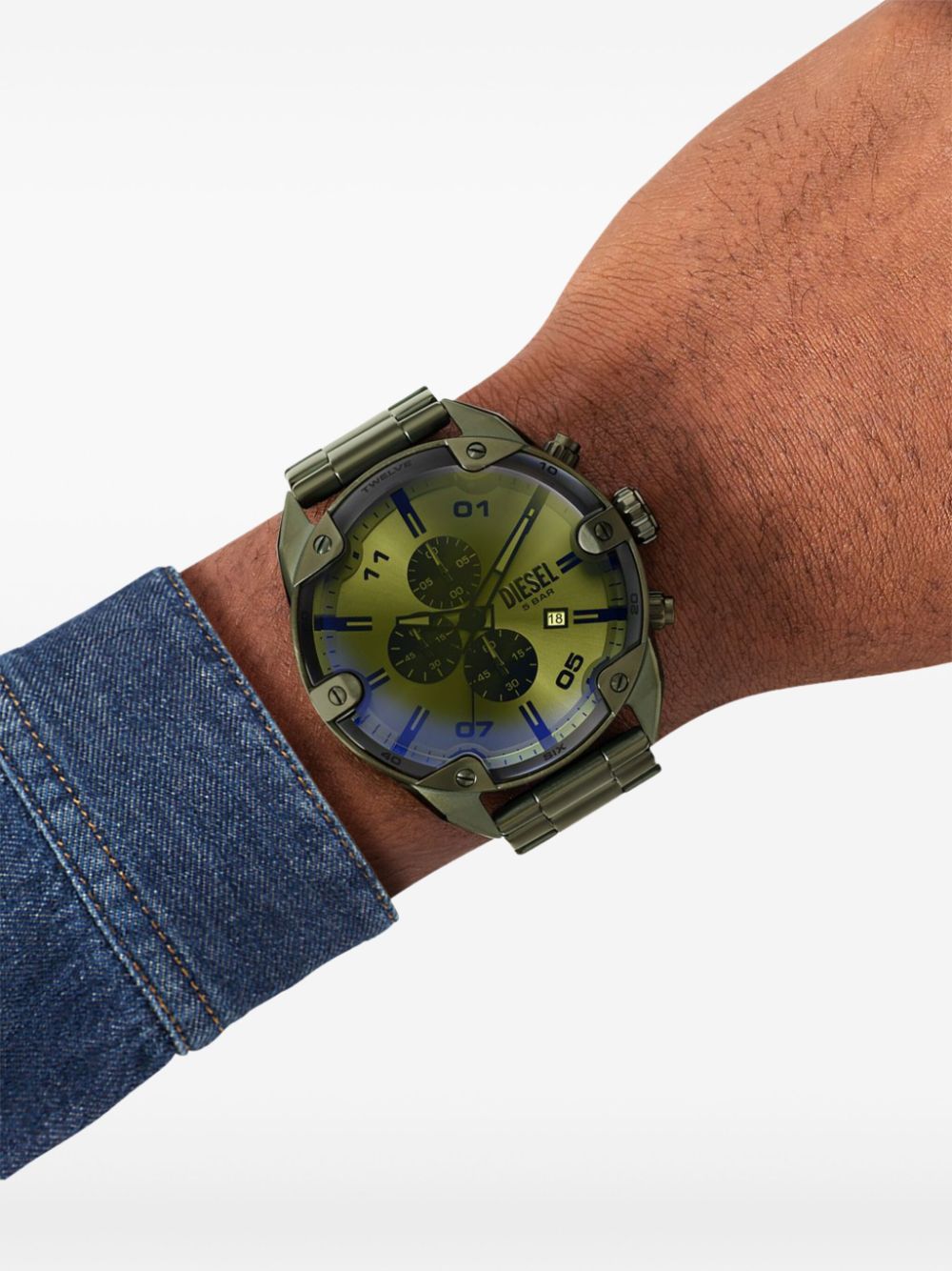 Diesel Spiked 49mm horloge - 01 GREEN