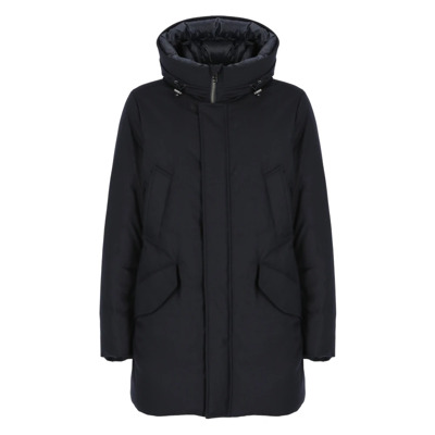 Donkerblauwe Woolrich Parka voor Mannen Woolrich , Blue , Heren