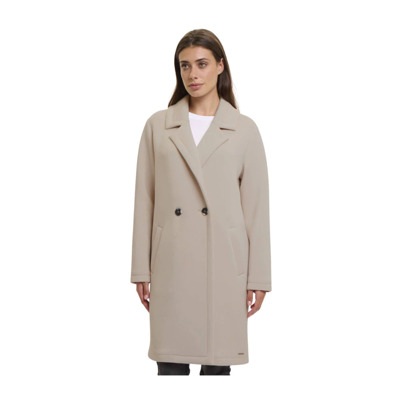 Double Breasted Coat in Danja-stijl Rino&Pelle , Beige , Dames