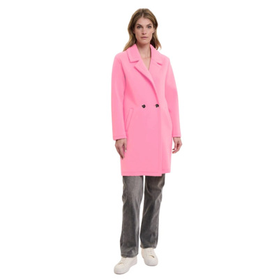 Double Breasted Coat in Danja-stijl Rino&Pelle , Pink , Dames