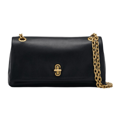 Dual Chain Wallet Zwart Elegant Compact Tas Marc Jacobs , Black , Dames