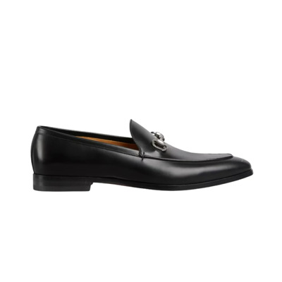 Elegante leren Mors loafers Gucci , Black , Heren