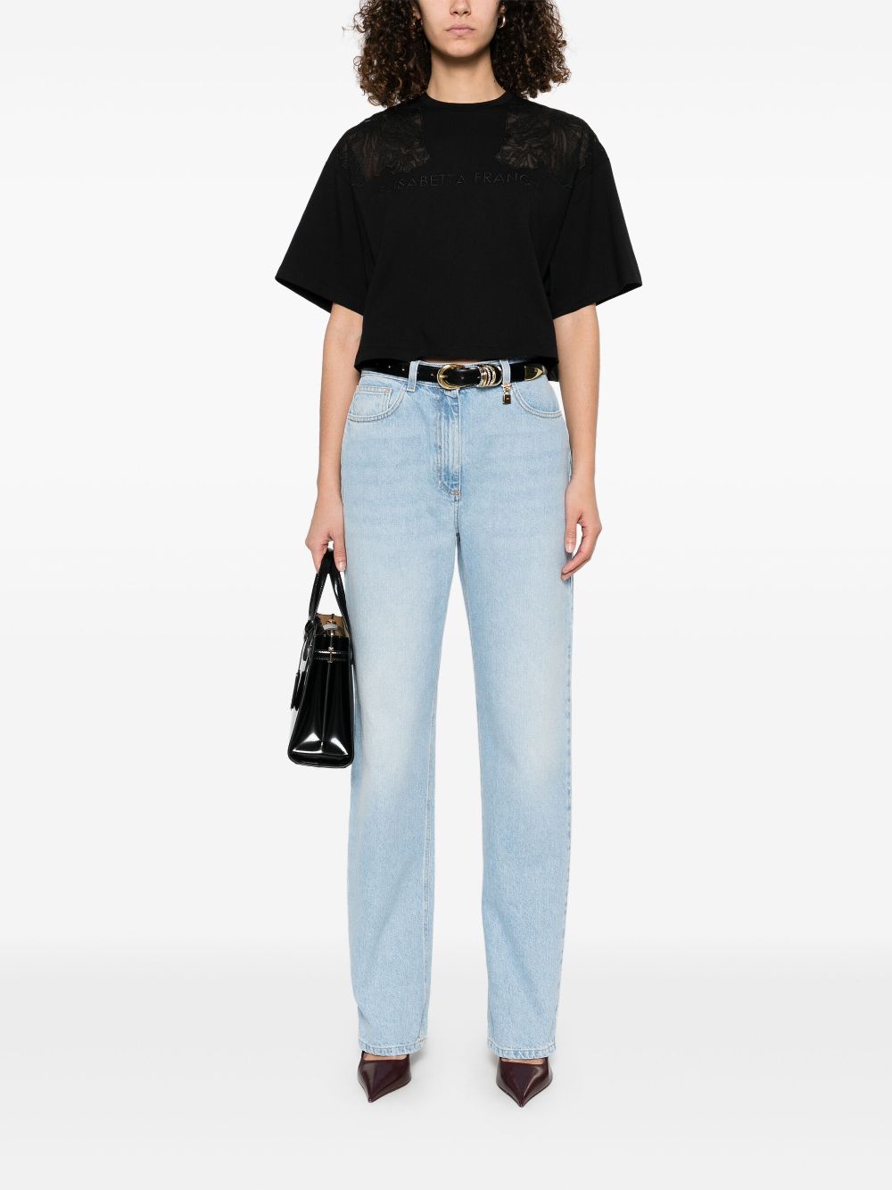 Elisabetta Franchi Jeans met hangslot detail - Blauw