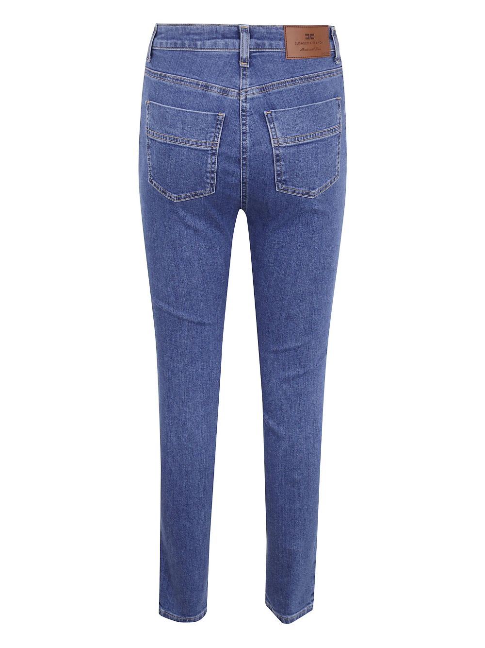 Elisabetta Franchi Jeans met logoplakkaat - Blauw