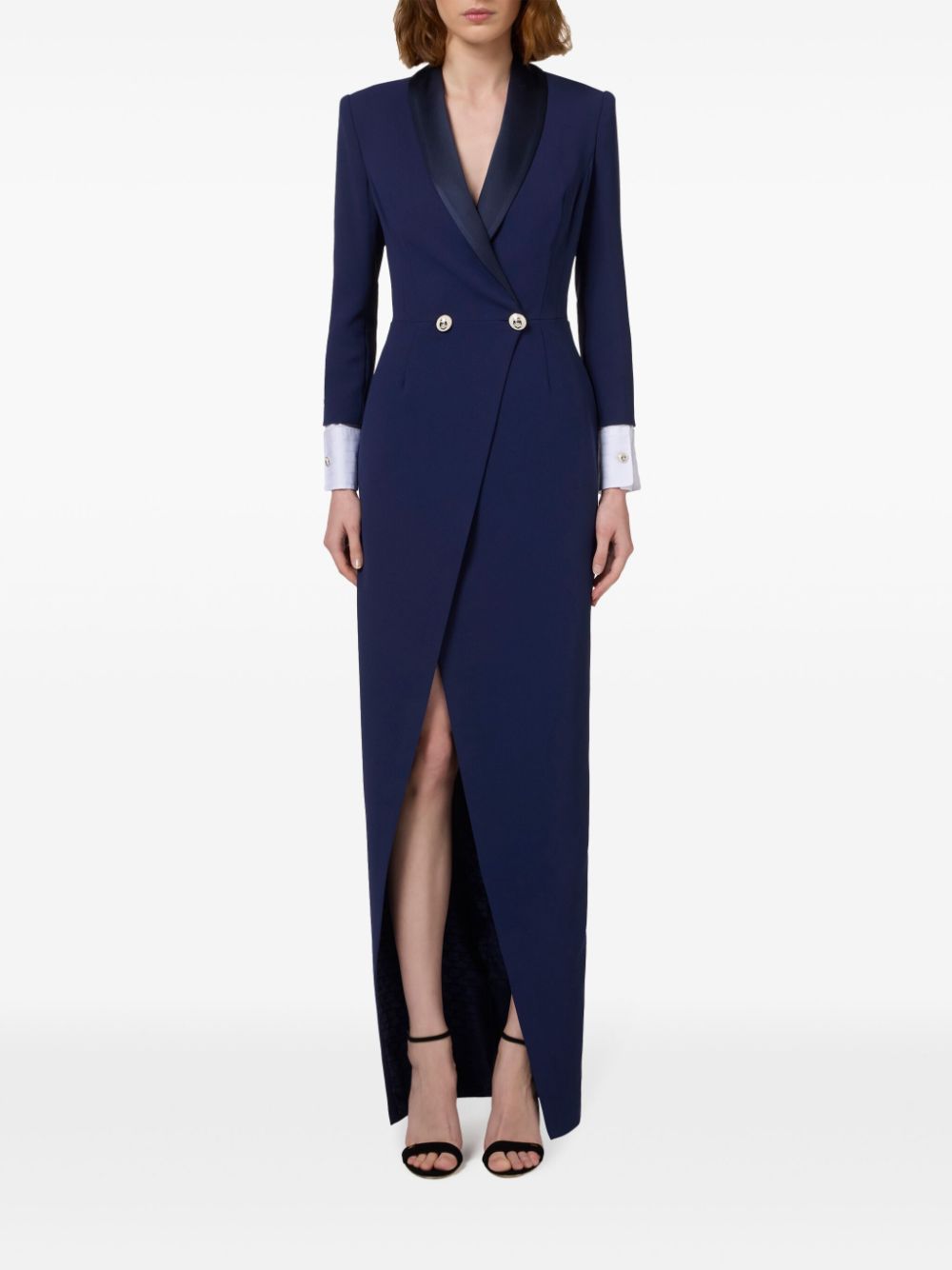 Elisabetta Franchi Jurk met lange mouwen - Blauw