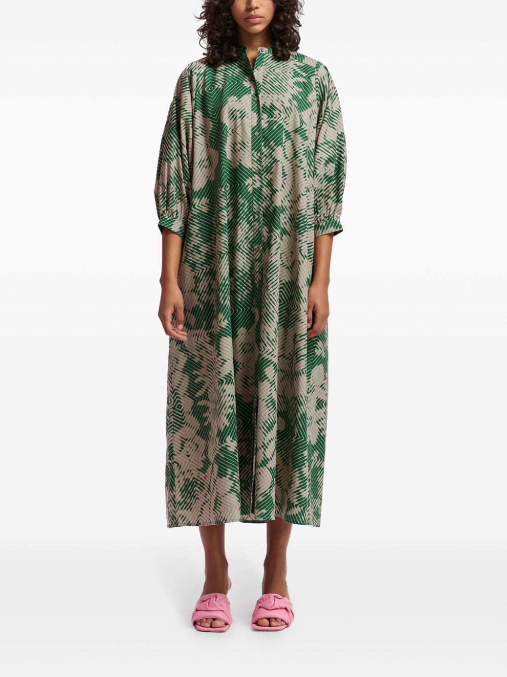 Essentiel Antwerp Gumbrello maxi-jurk - Groen