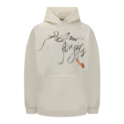 Foggy PA Hoody Palm Angels , Beige , Heren