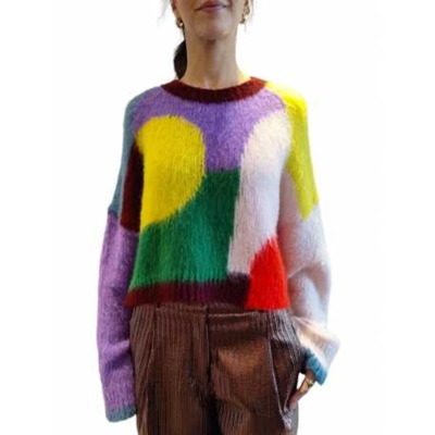 Geometrische vormen Groupie Telefooncel Sweater Essentiel Antwerp , Multicolor , Dames