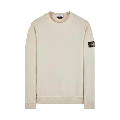 Geribbelde Trui in Zandkleur Stone Island , Beige , Heren