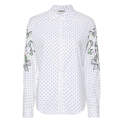 Gestippelde geborduurde top Essentiel Antwerp , White , Dames