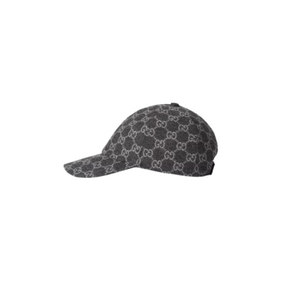 Gestructureerde Flanel GG Pet Gucci , Gray , Heren