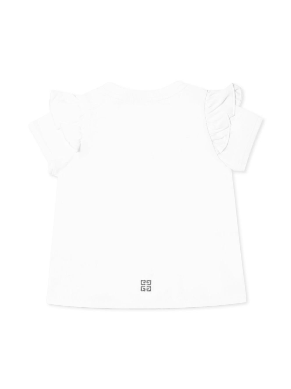 Givenchy Kids T-shirt met ruchemouwen - Wit