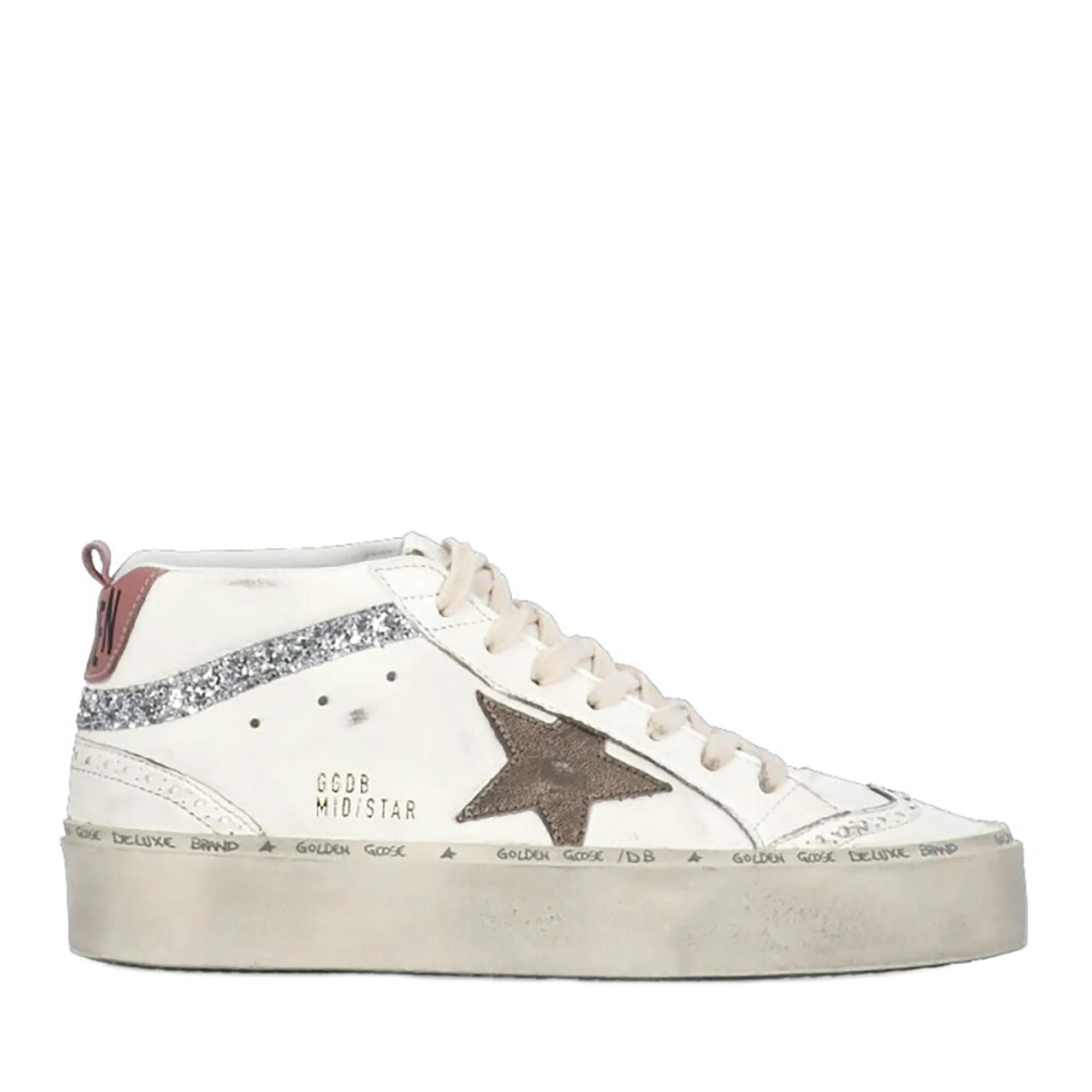 Golden Goose Low-Top Sneakers - Hi Mid Star Sneakers in wit