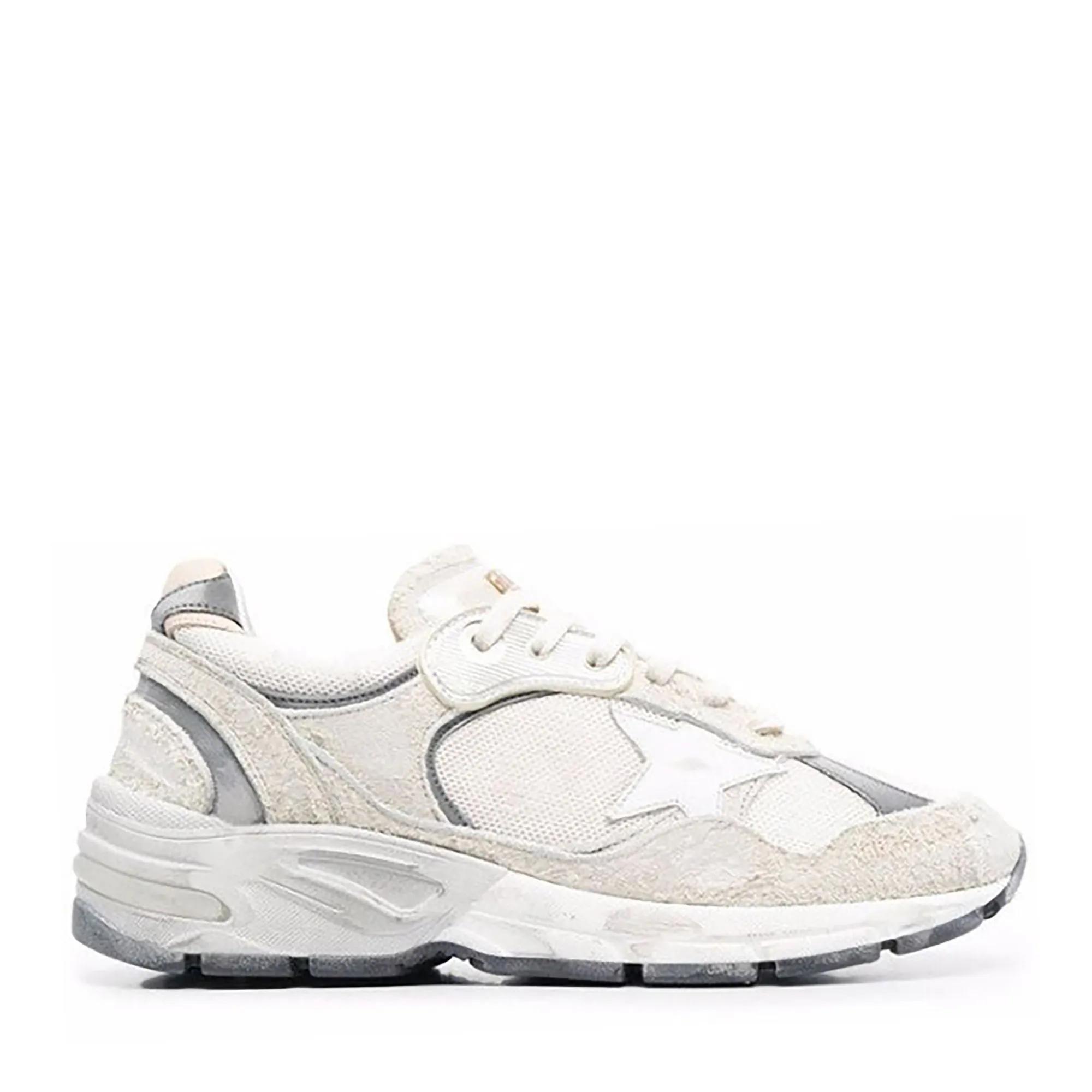 Golden Goose Low-Top Sneakers - Panelled Leather Sneakers in wit