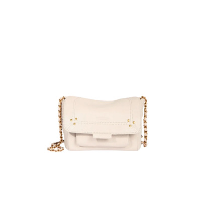 Graanlederen Crossbody Tas met Ketting Jérôme Dreyfuss , Beige , Dames