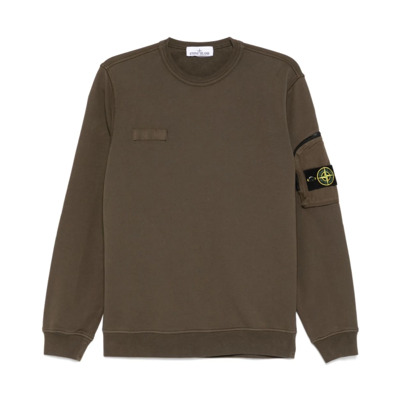 Groene Sweater Casual Stijl Stone Island , Green , Heren