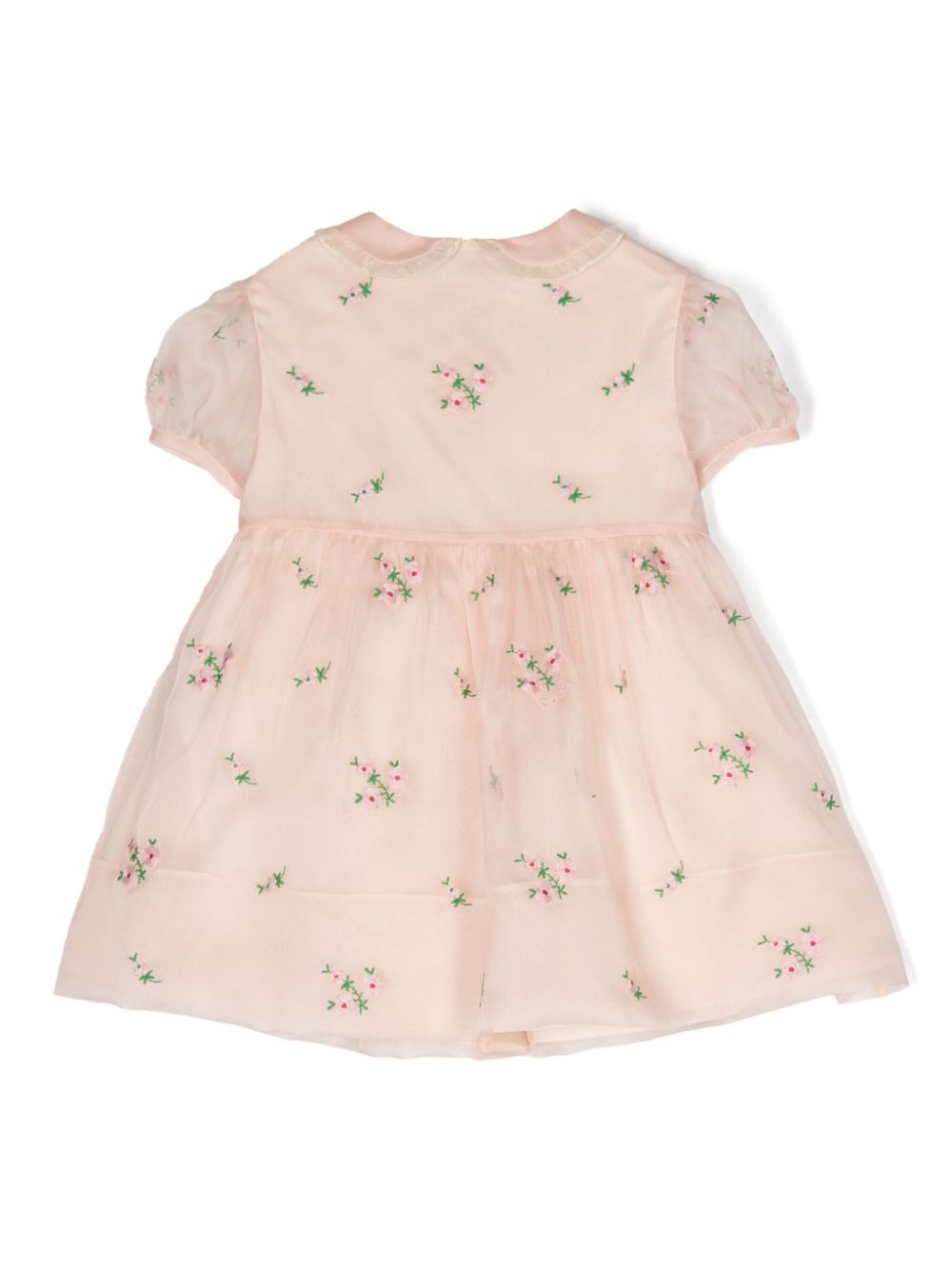 Gucci Kids Jurk met geborduurde bloemen - Roze