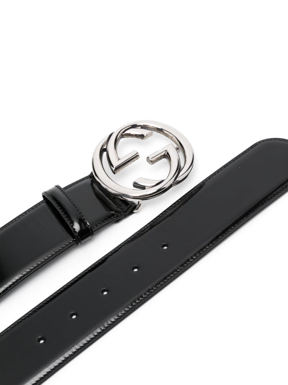 Gucci Riem met GG-logo - Zwart