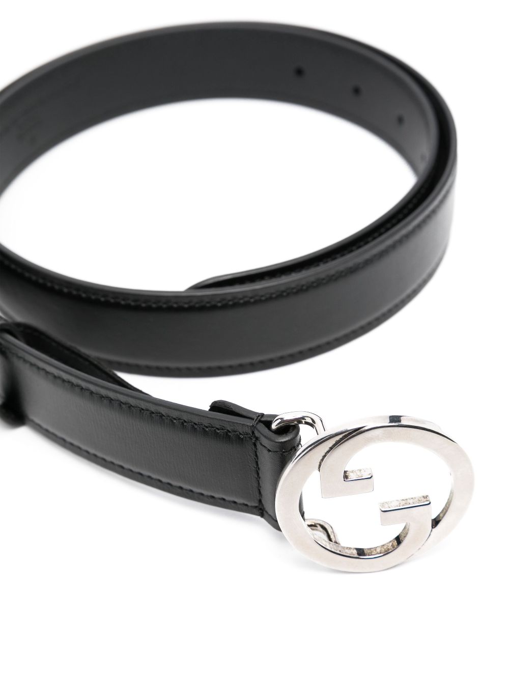 Gucci Riem met GG-logo - Zwart